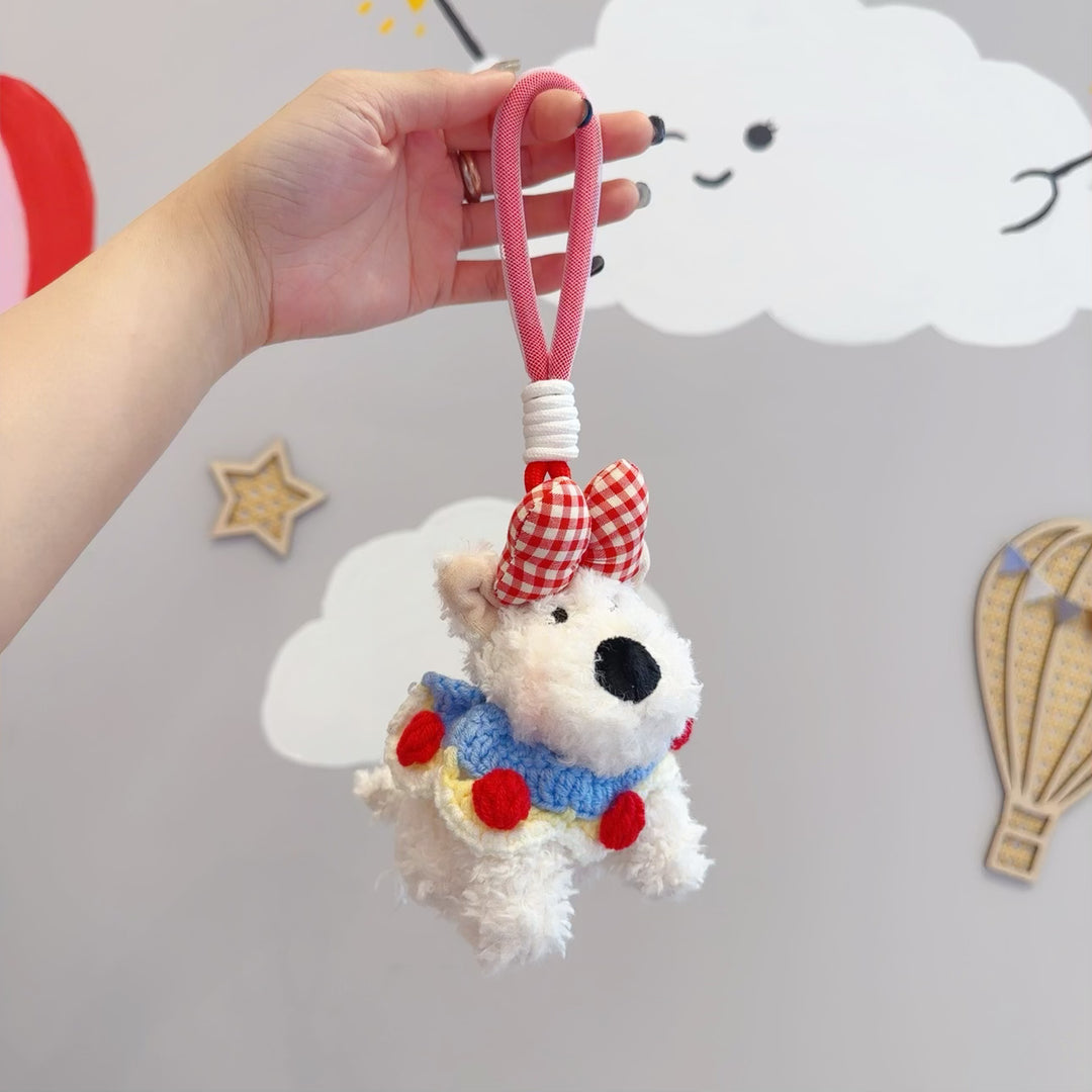 Cute Scottie Plush Toy Pendant (Knit)