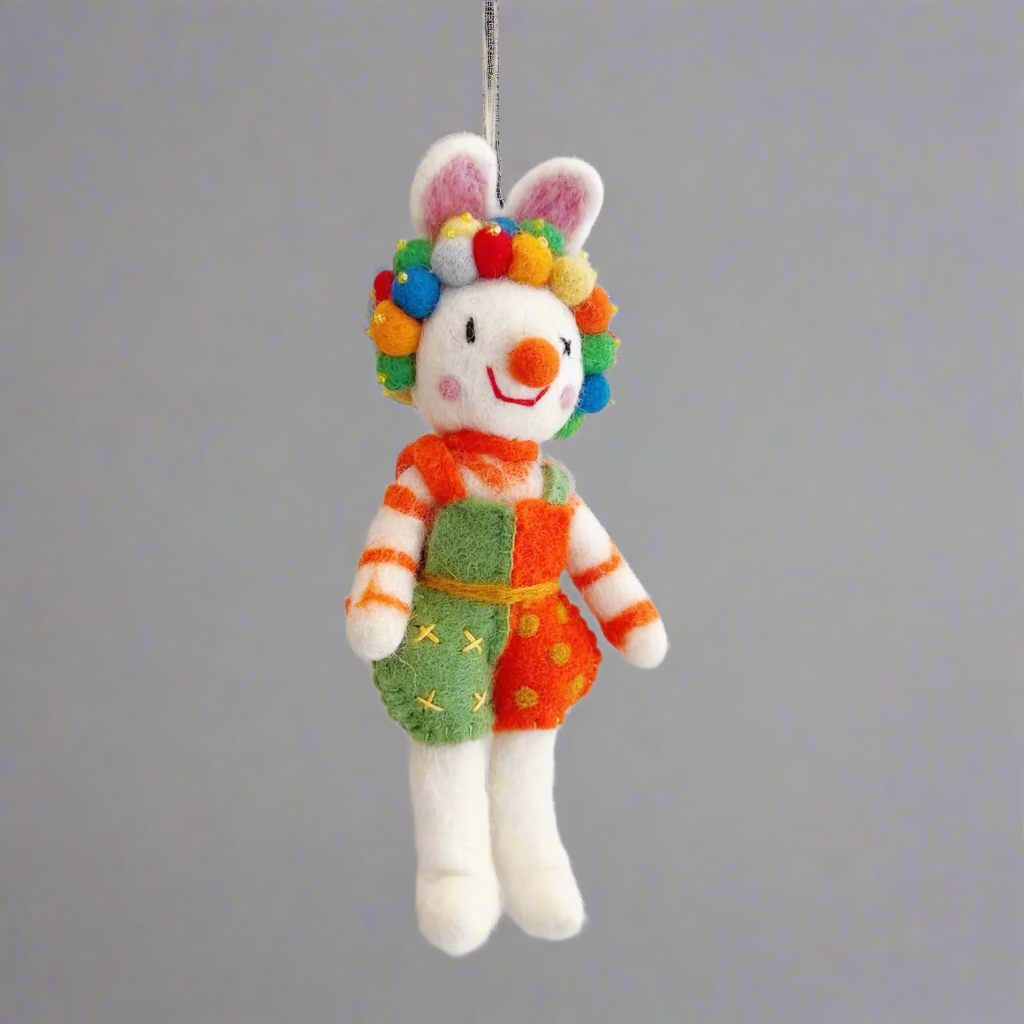 Nepal Felt Ornament - Clown