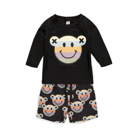 Rainbow Smile Bear Swim Short