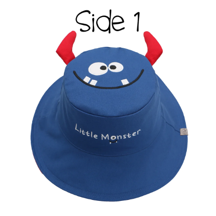 Kid's Reversible Sun Hat | Monster & Car