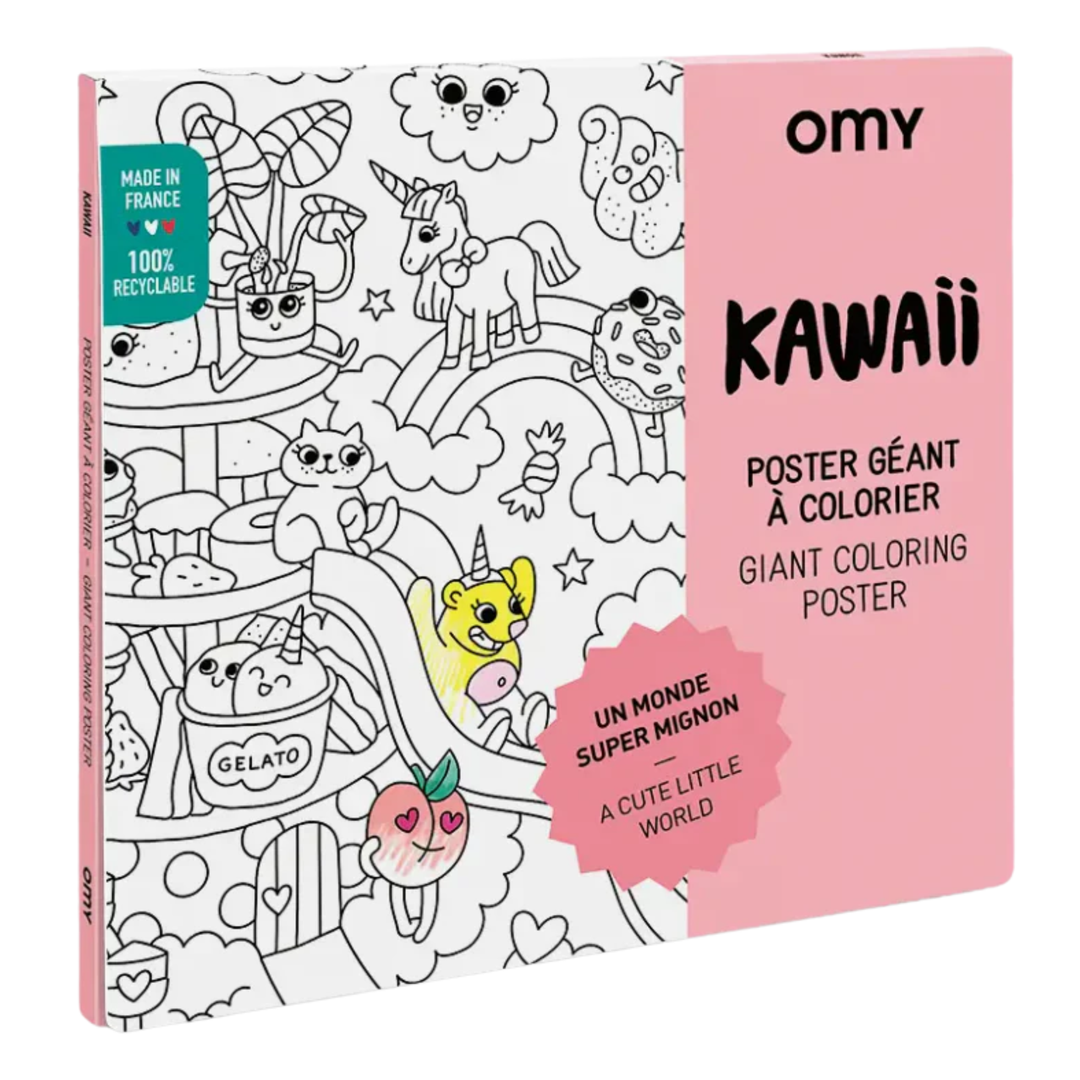 Kawaii Giant Coloring Poster