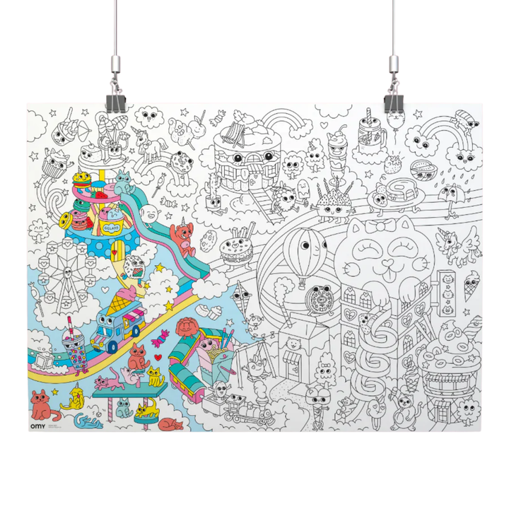Kawaii Giant Coloring Poster