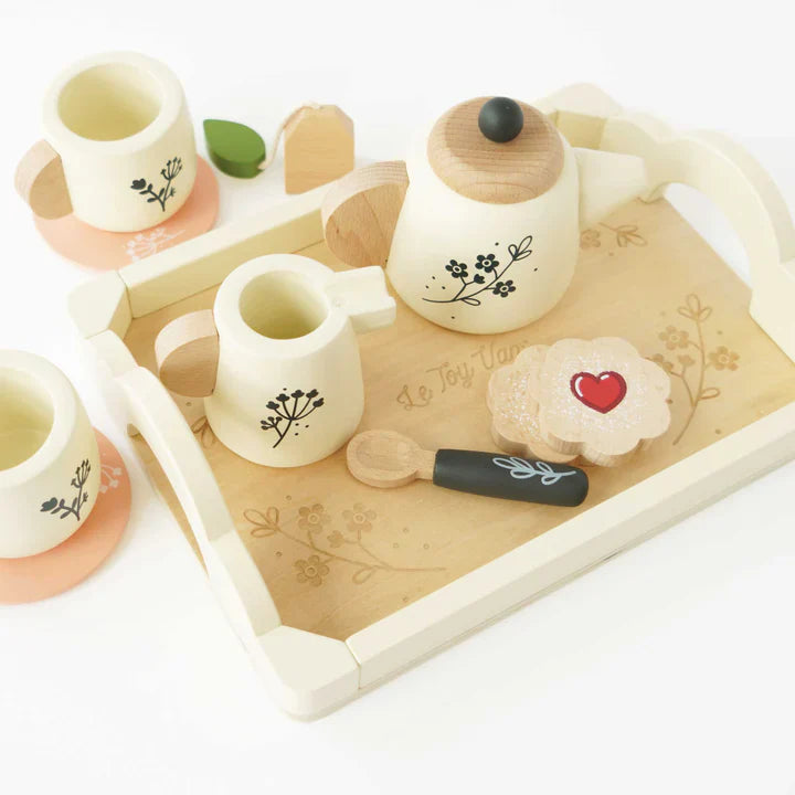 Wooden Tea Set With Tray