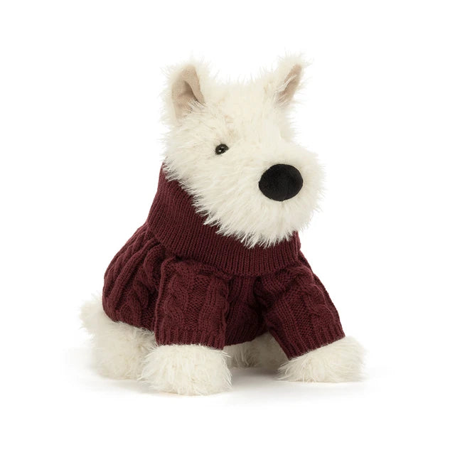 Jellycat Munro Scottie Dog 'Winter Jumper'