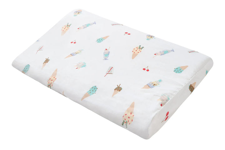 Toddler Pillow with Pillowcase (Bamboo, Medium) - Ice Cream Summer