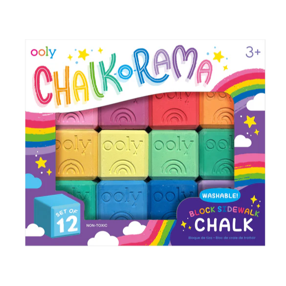 Chalk-O-Rama: Block Sidewalk Chalk (Set of 12)