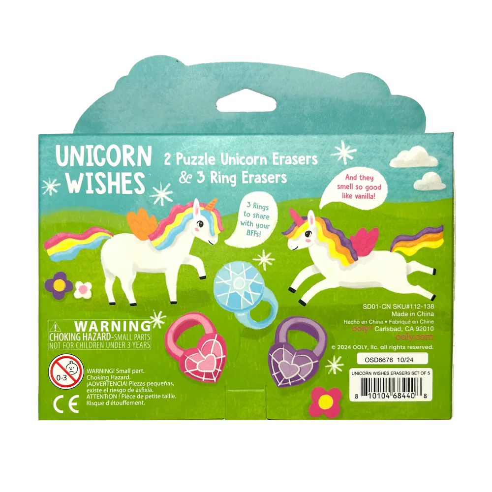 Unicorn Wishes: Scented Erasers (Set of 5)