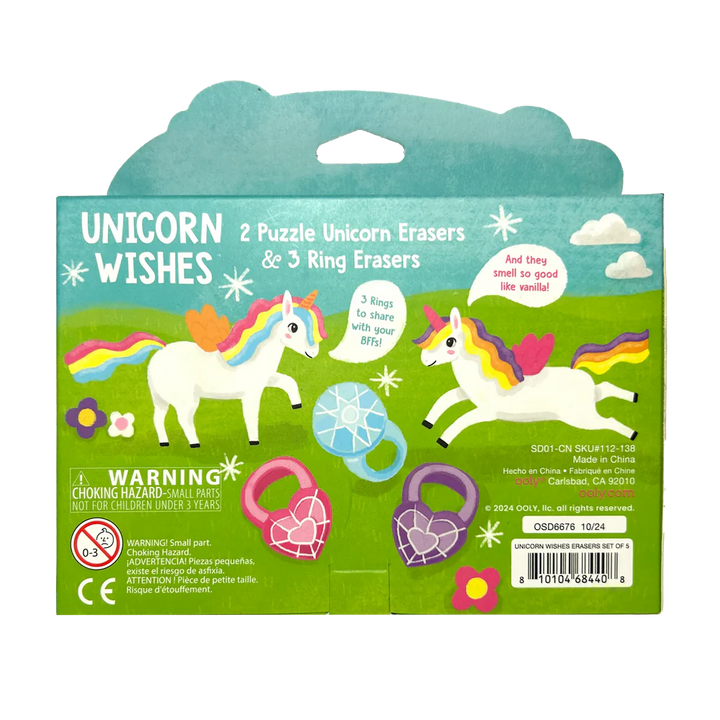 Unicorn Wishes: Scented Erasers (Set of 5)