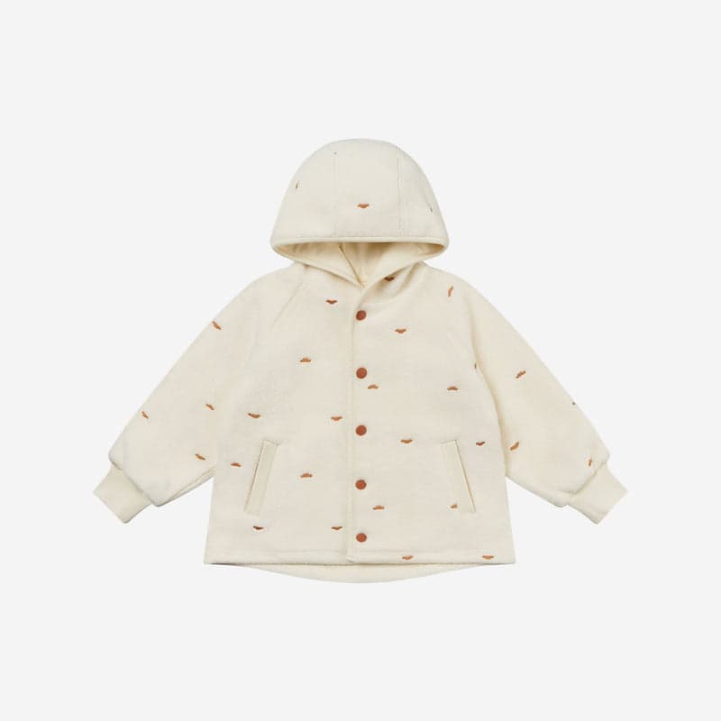 Recycled Embroidered Fleece Jacket - Fluffy Clouds