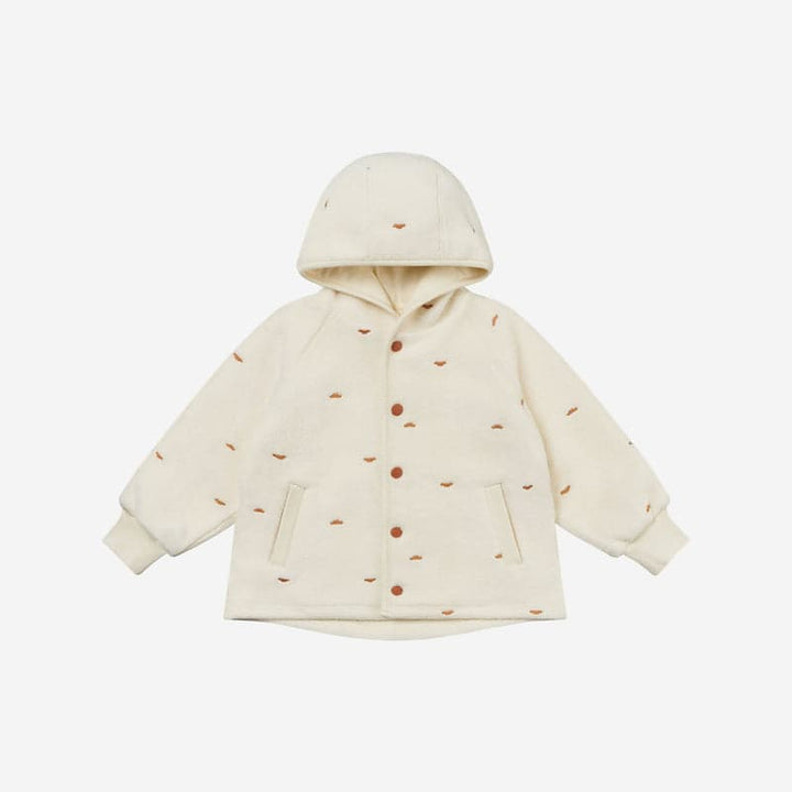 Recycled Embroidered Fleece Jacket - Fluffy Clouds