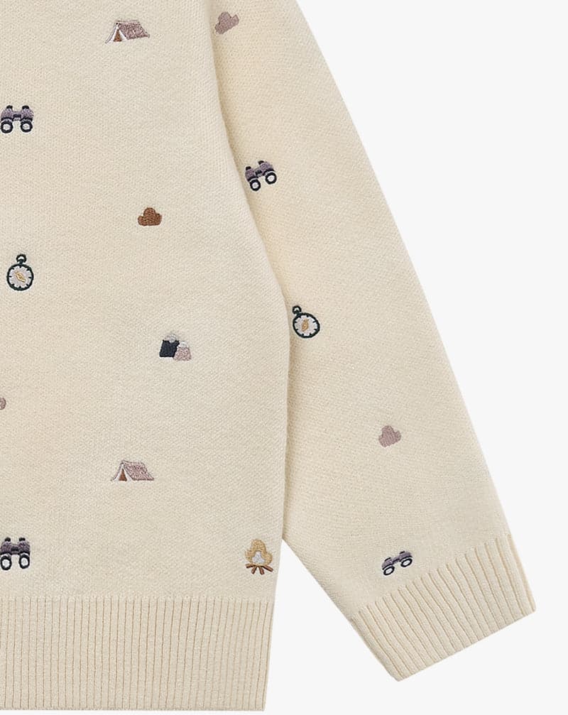 Poly/Cotton Knit Kids Camp Cardigan - Mini Camp Revery