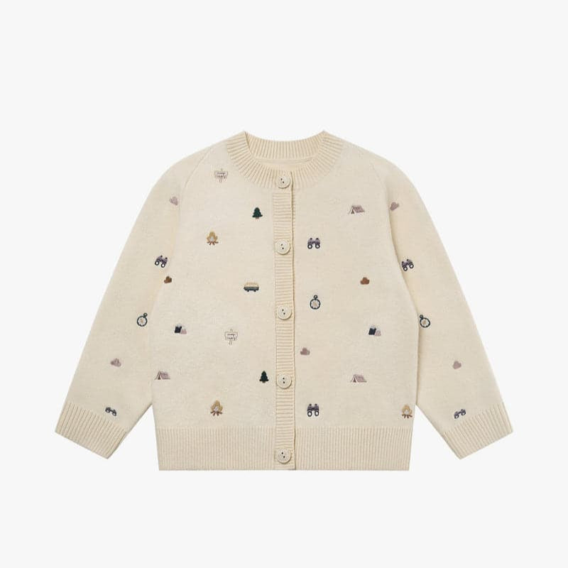 Poly/Cotton Knit Kids Camp Cardigan - Mini Camp Revery