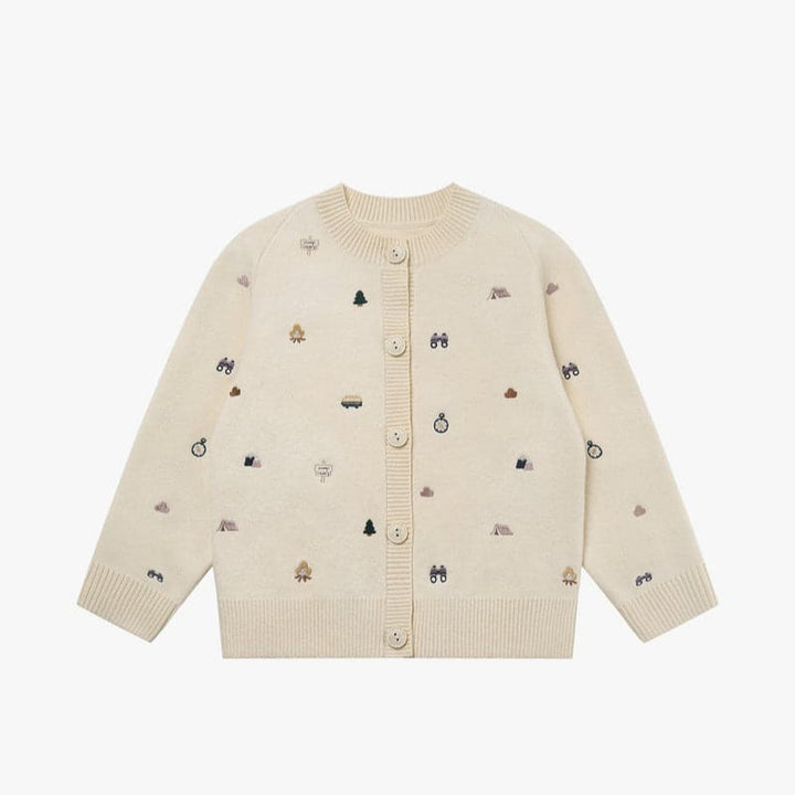 Poly/Cotton Knit Kids Camp Cardigan - Mini Camp Revery