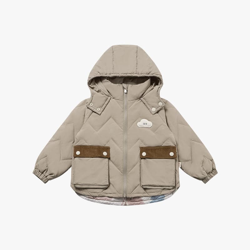Recycled Nylon Taslon Kids Quilted Down Jacket