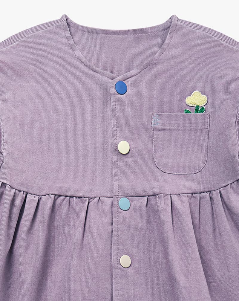 Corduroy Kids Dress - Lilac Blush