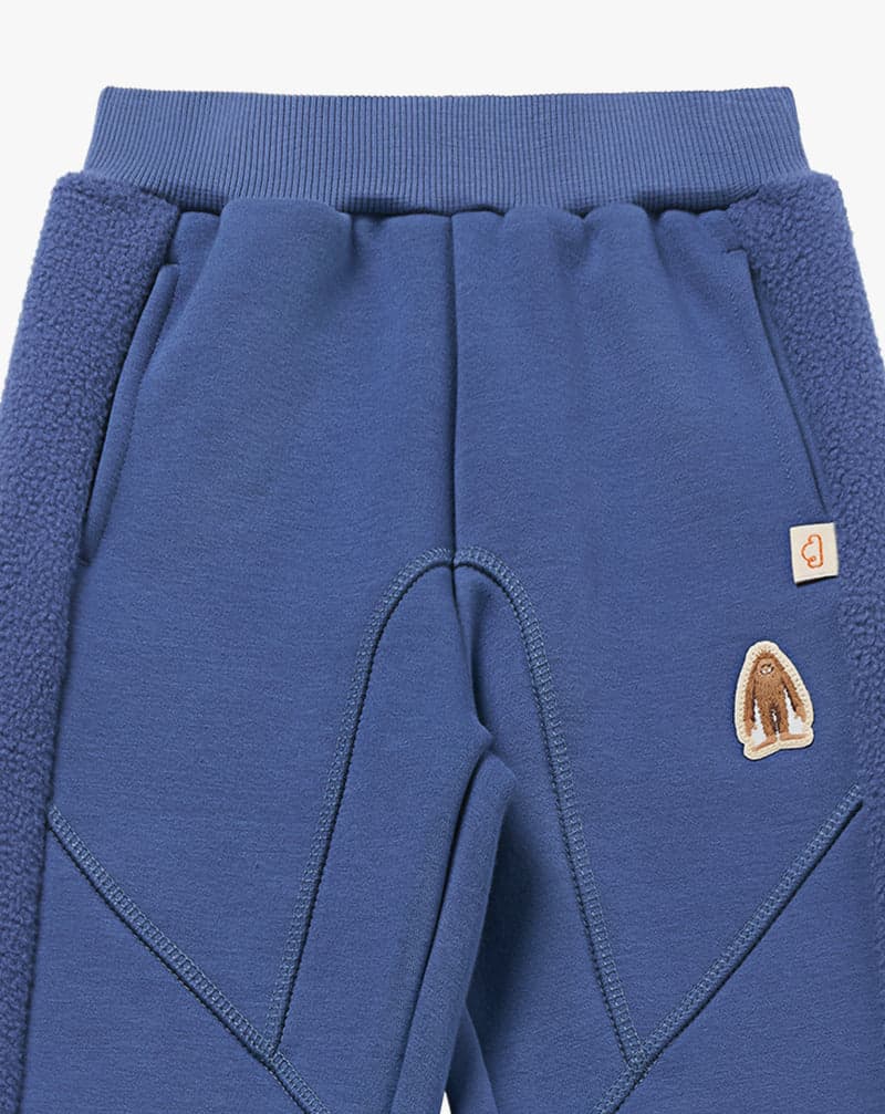 Recycled Fleece Kids Pants - Deep Sea Blue