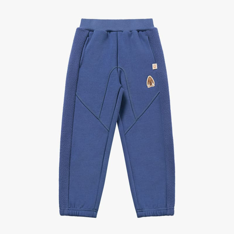 Recycled Fleece Kids Pants - Deep Sea Blue