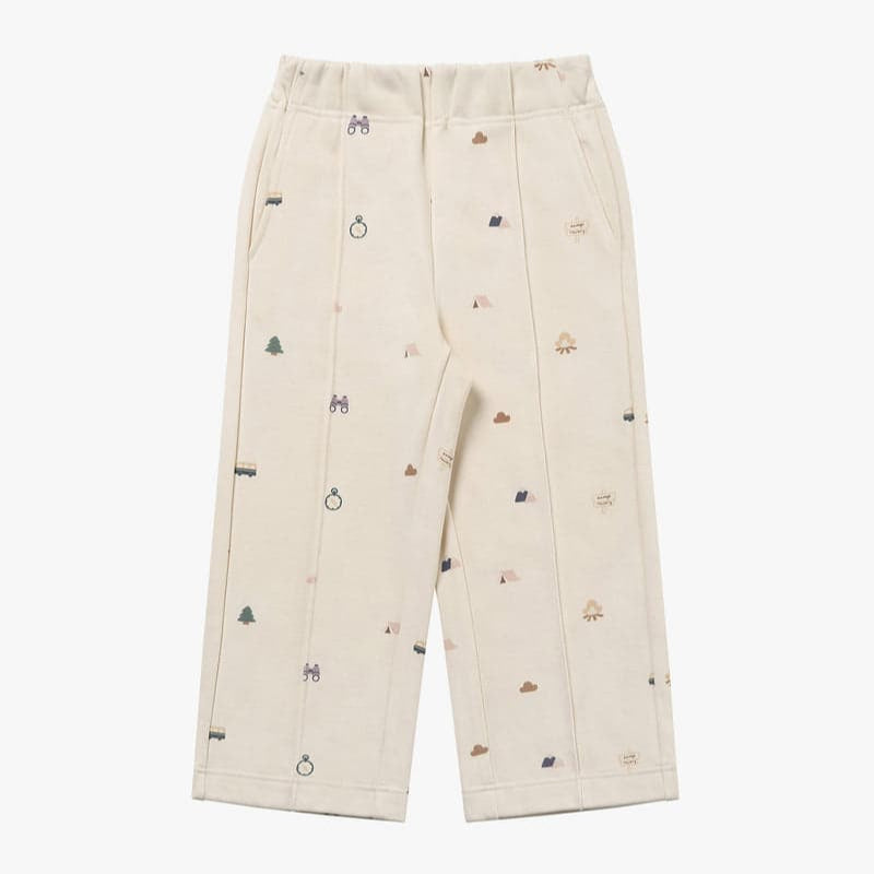 French Terry Kids Wide Leg Pants- Mini Camp Revery