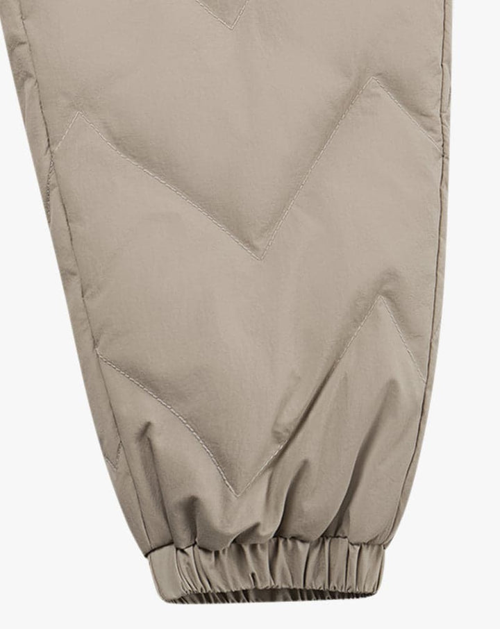 Recycled Nylon Taslon Kids Quilted Cargo Down Pants -Pine Wood