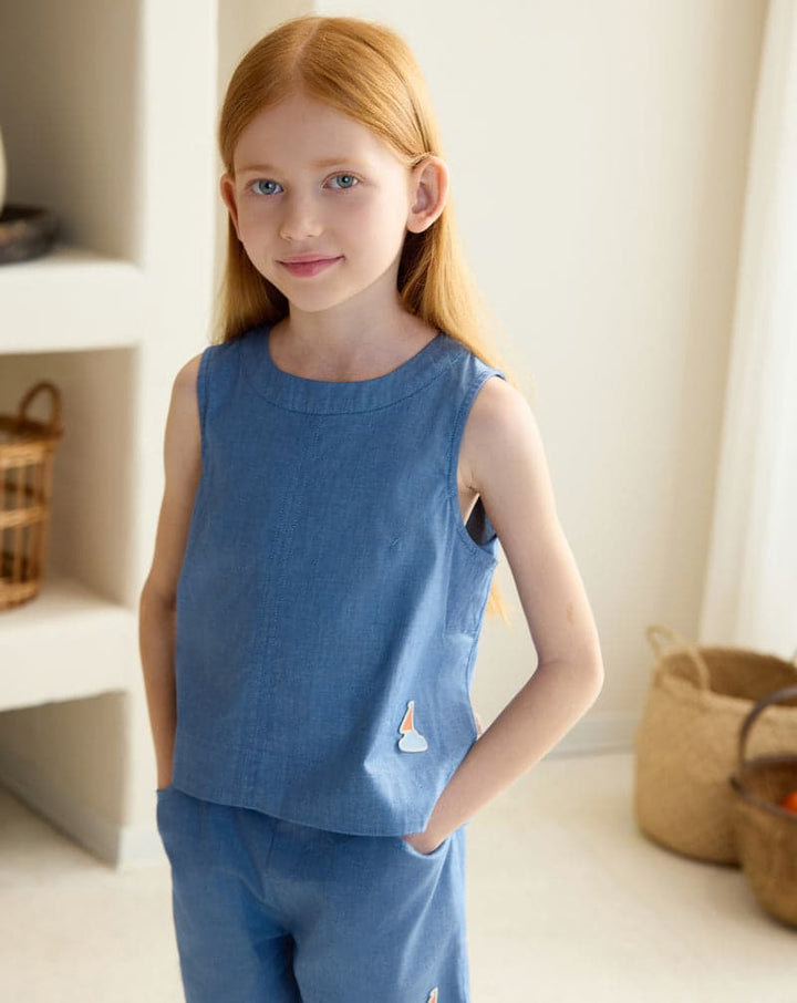 Denim Sleeveless Top