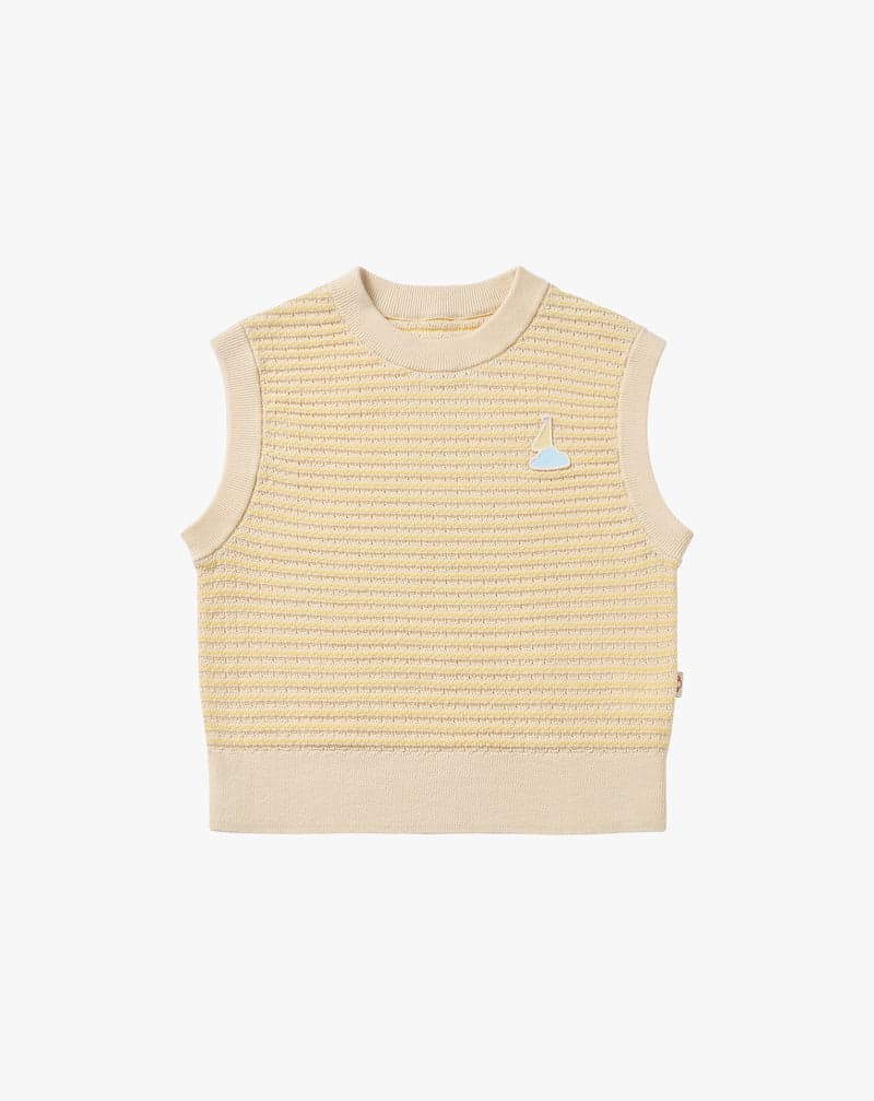 Cotton Knit Sleeveless Vest