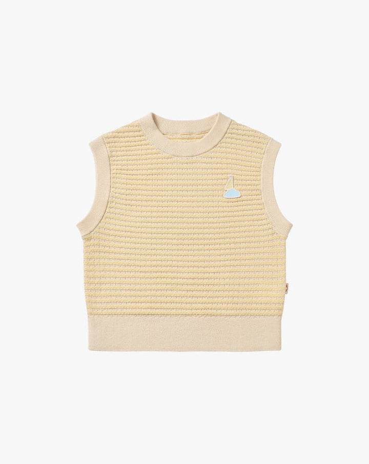 Cotton Knit Sleeveless Vest