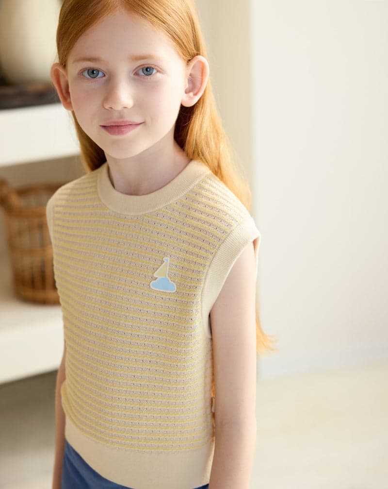 Cotton Knit Sleeveless Vest