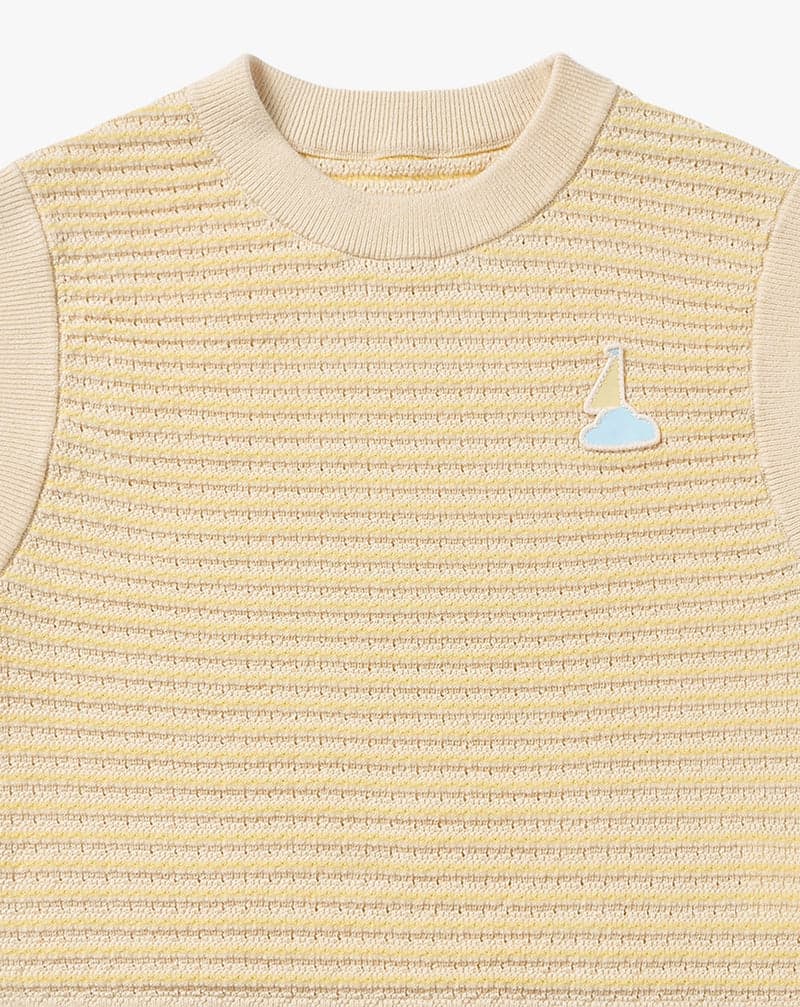 Cotton Knit Sleeveless Vest