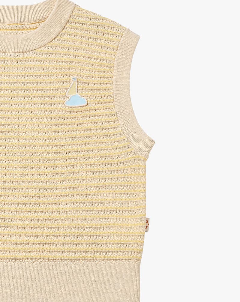Cotton Knit Sleeveless Vest
