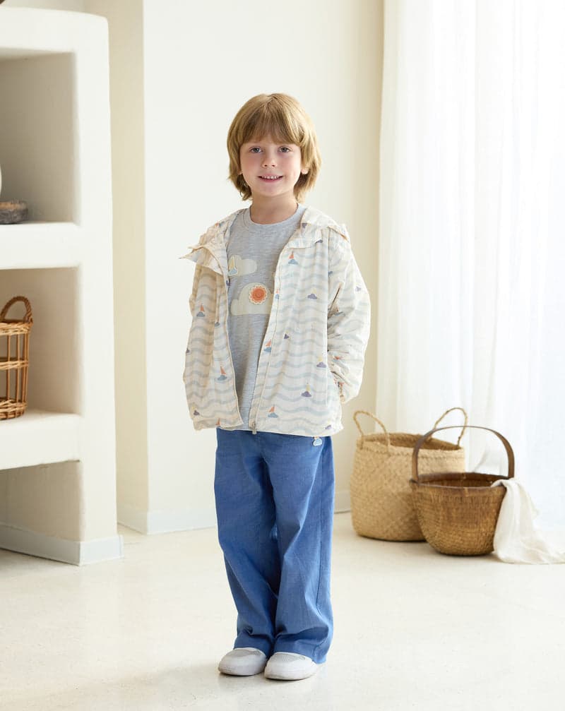 Cotton Hooded Windbreaker
