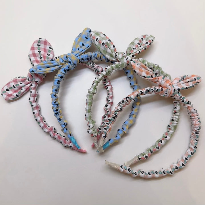 Plaid Pattern Bow Headband