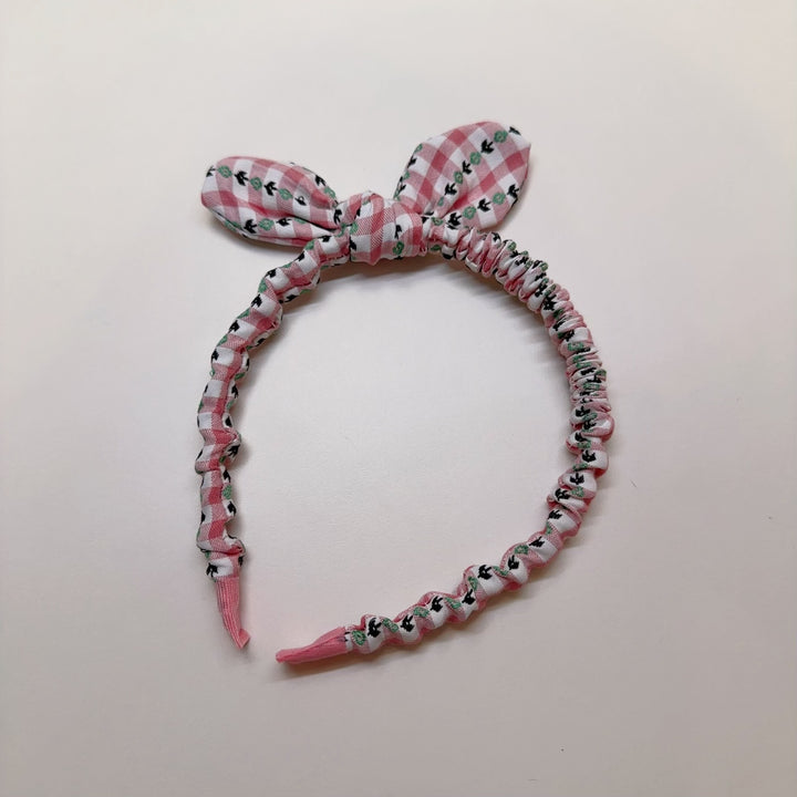 Plaid Pattern Bow Headband