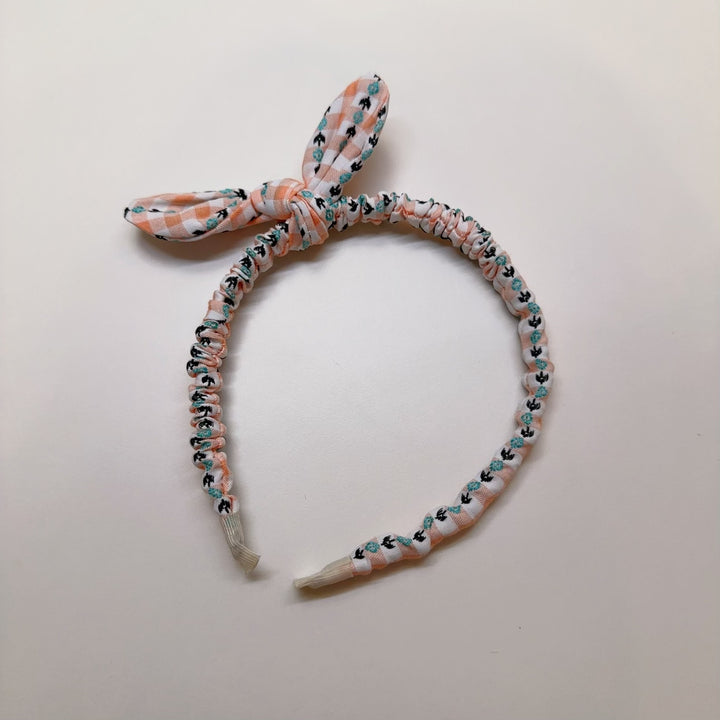 Plaid Pattern Bow Headband