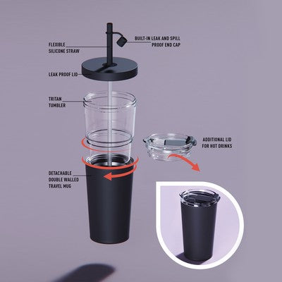 Asobu Marina 2-in-1 Water Bottle & Travel Mug