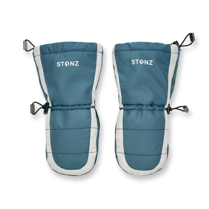 Snow Mitts - Denim + Ivory