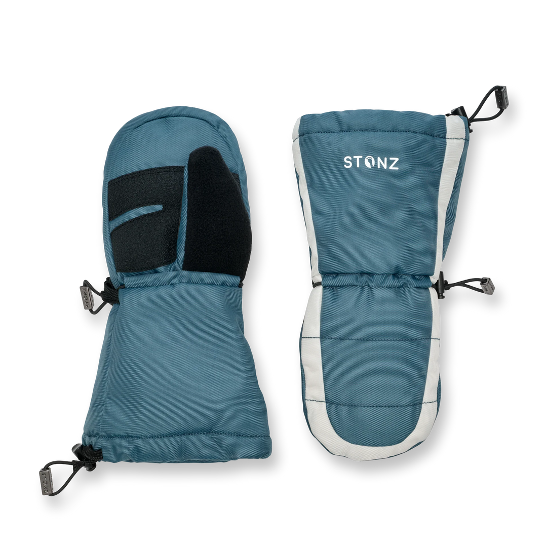 Snow Mitts - Denim + Ivory