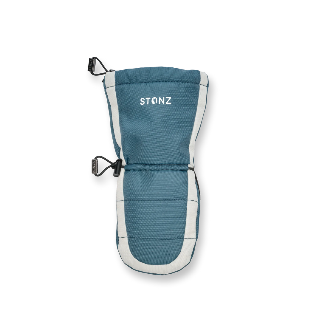 Snow Mitts - Denim + Ivory