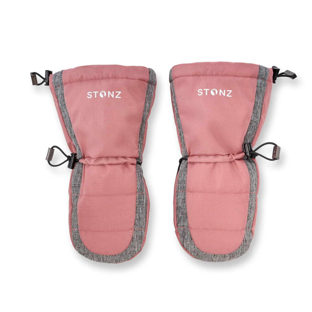 Snow Mitts - Dusty Rose +Grey