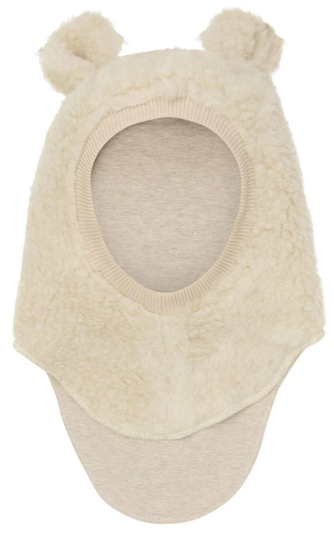 Balaclava Ears Wool Teddy 100%Wool-Knit