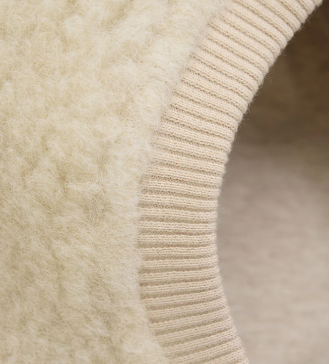 Balaclava Ears Wool Teddy 100%Wool-Knit
