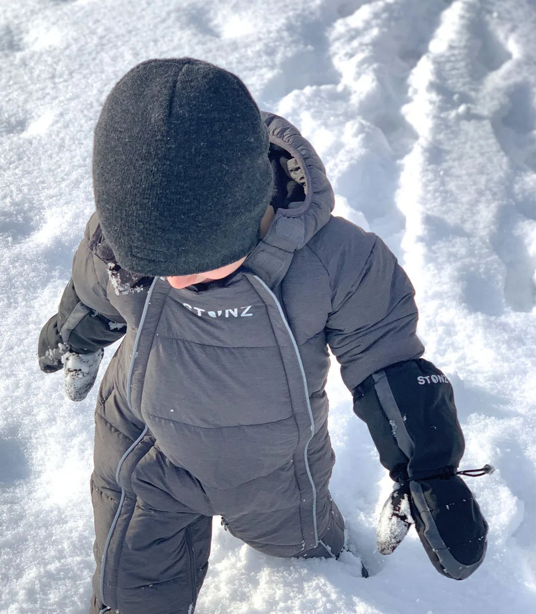 Snow Mitts - Black + Grey