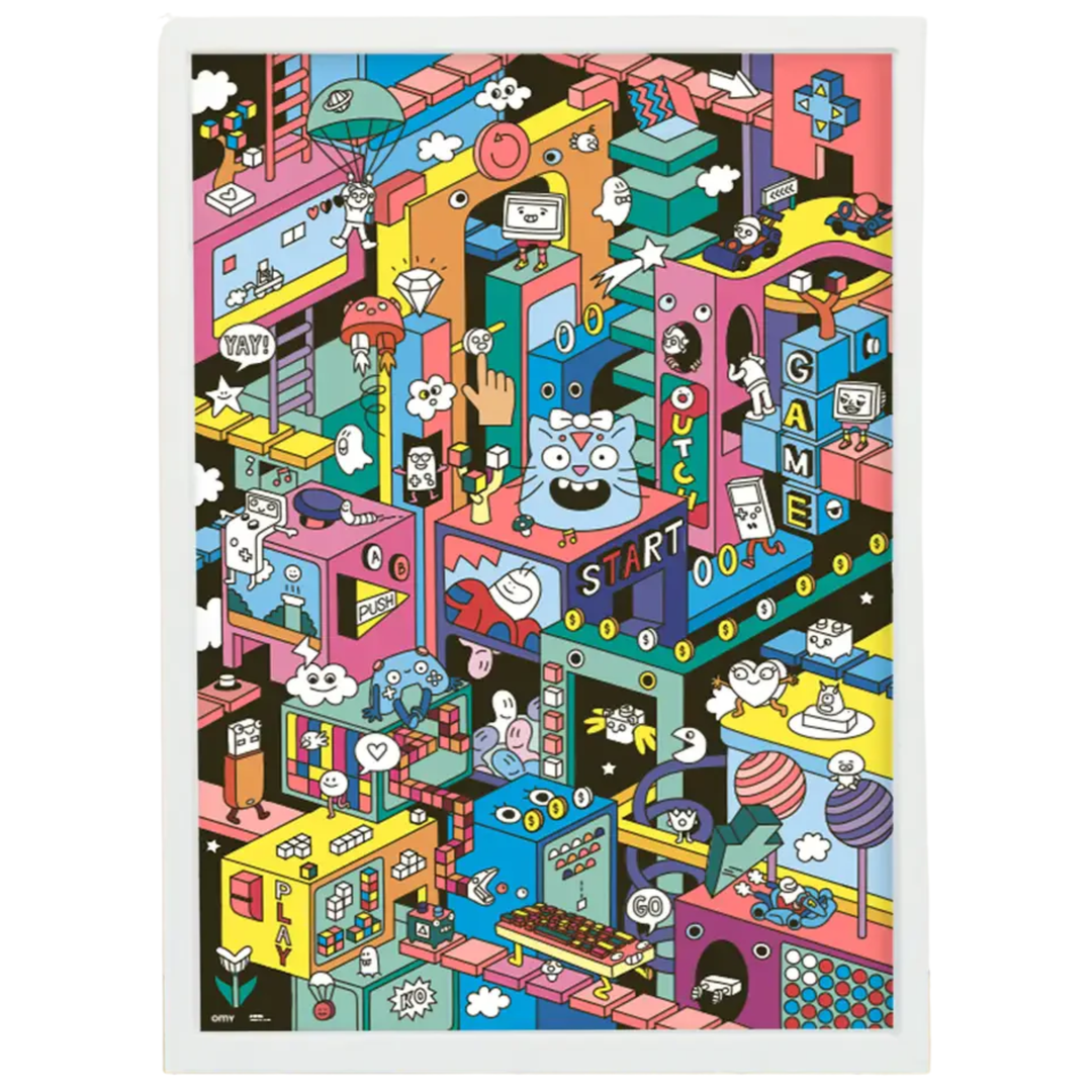 Video Game Giant Sticker Poster