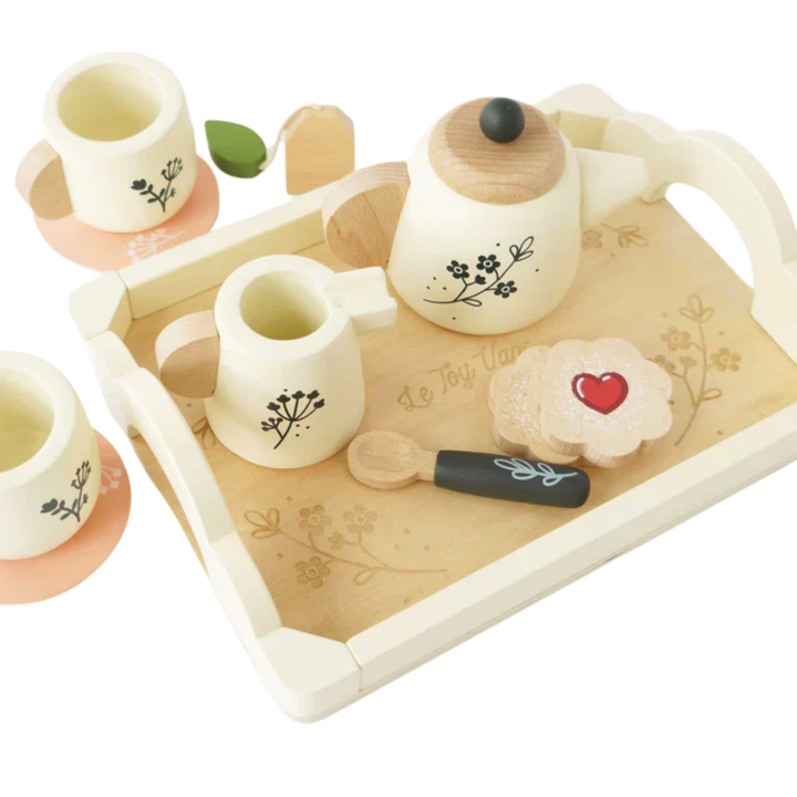 Wooden Tea Set With Tray