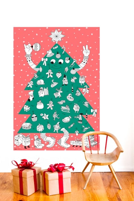 Christmas Tree Giant Coloring Poster