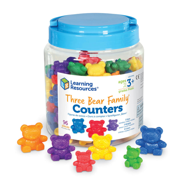 Three Bear Family Rainbow Counters