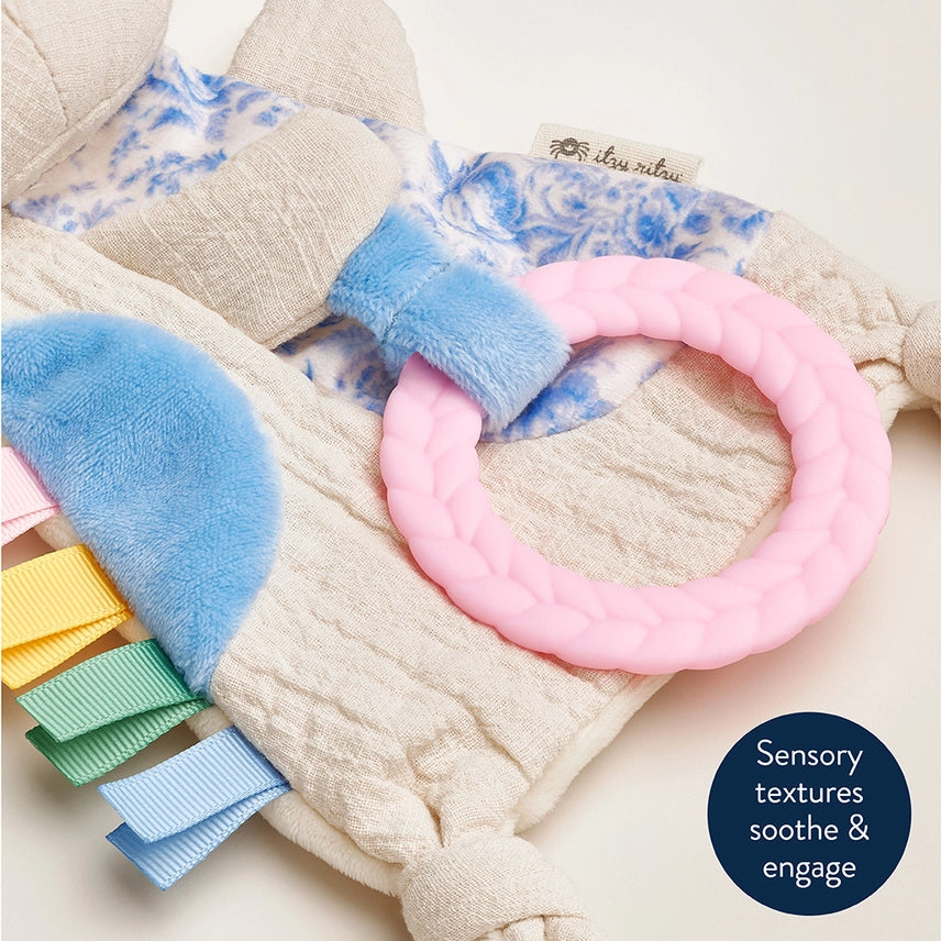 Bitzy Crinkle Sensory Toy with Teether - Kitty