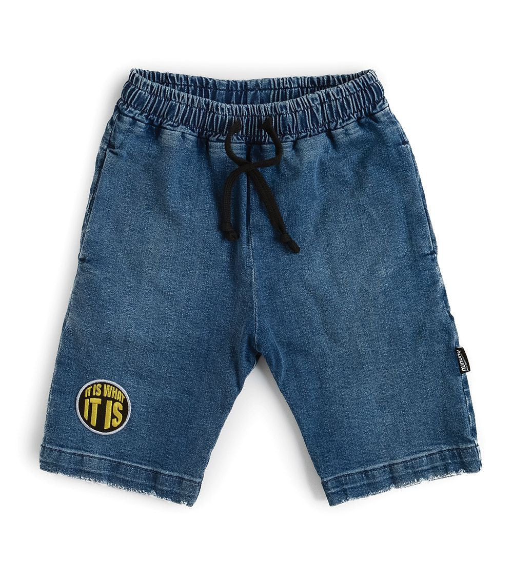 Logo Denim Shorts