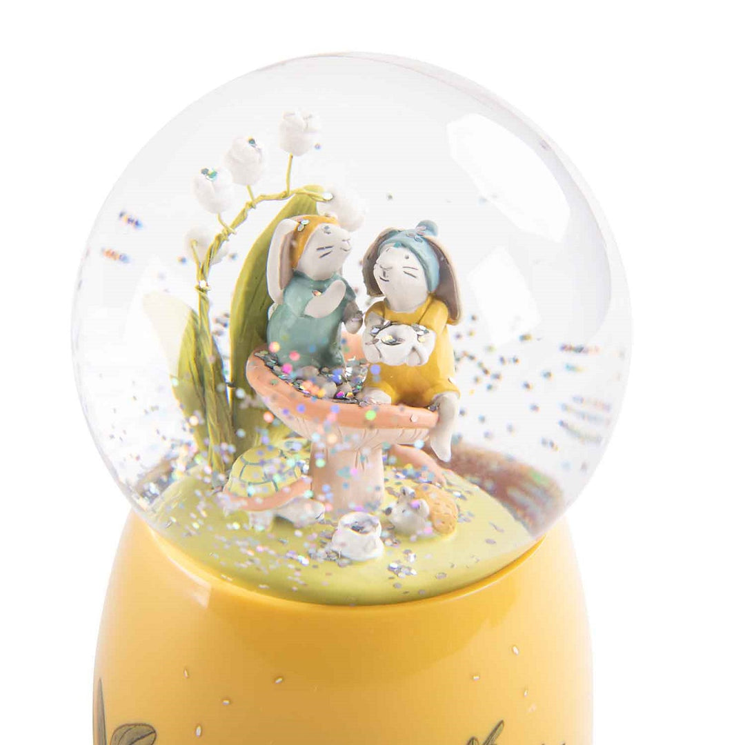 Trois Petits Lapins - Musical Snow Globe