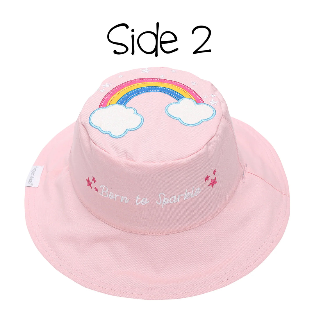 Kid's Reversible Sun Hat | Rainbow Unicorn