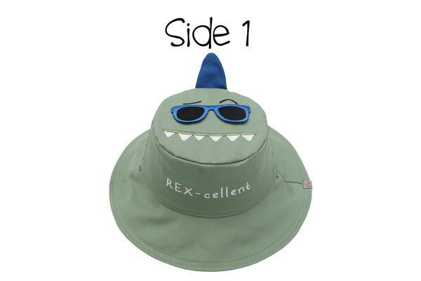 Kid's Reversible Sun Hat | Dino & Surfer